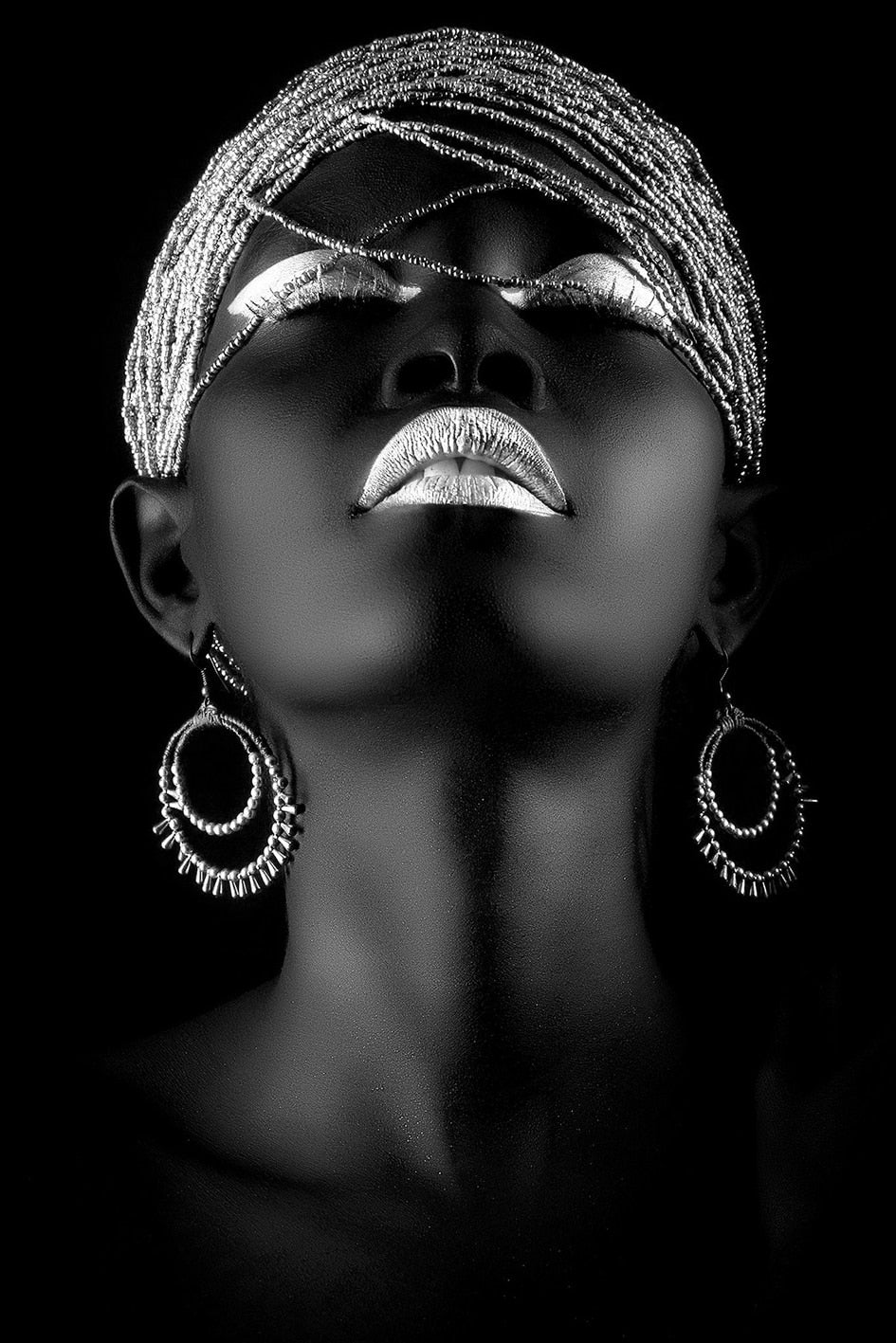 African Woman Wall Art Canvas. Living Room Abstract Photo Art Canvas. Black Beauty Designer Art. Modern Home Decor Art. WickedYo.